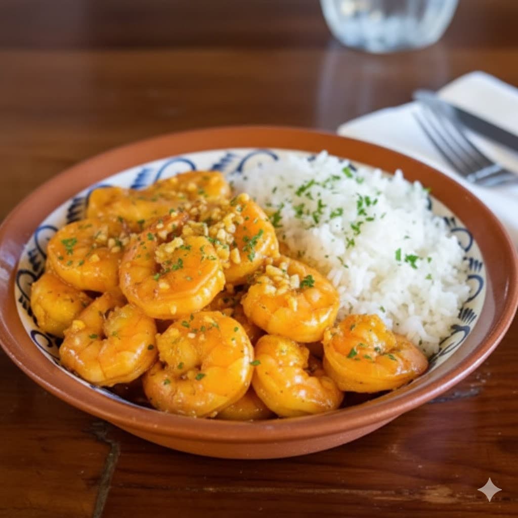 Shrimp Mozambique (with Rice)