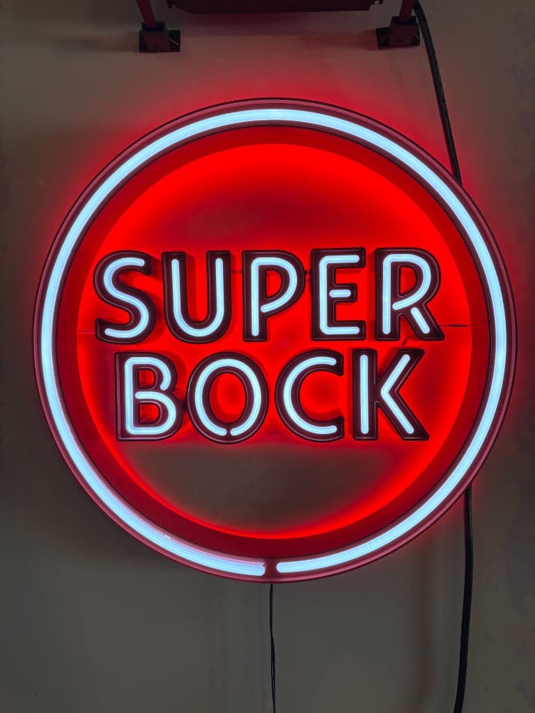 Super Bock neon sign